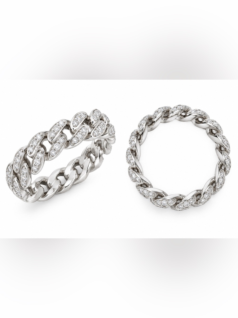 Luxury Moissanite Diamond 925 cuban ring size 10 unisex
